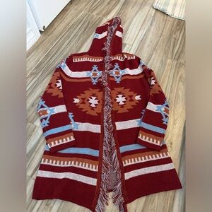 Lucky and Blessed Aztec Cardigan Size M/L NWT